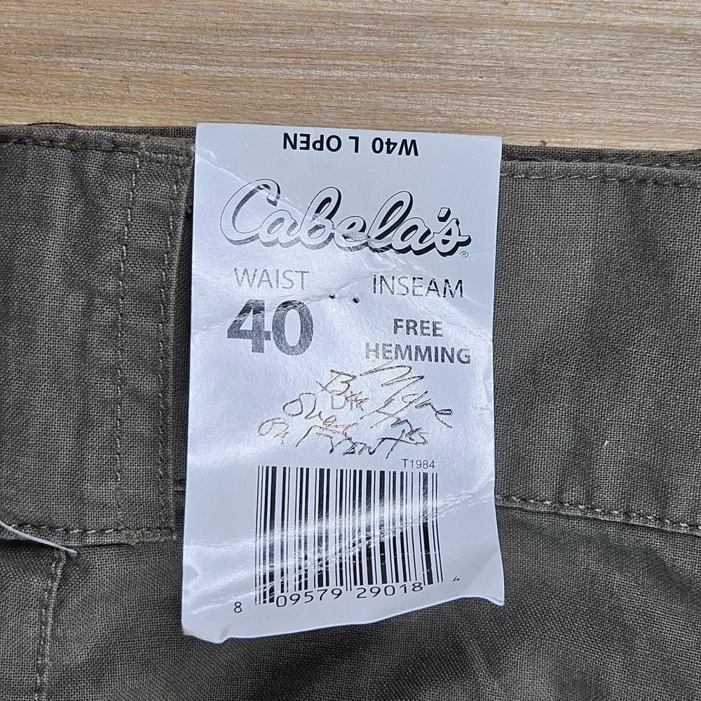 Cabelas Men 40x30 Outdoor 2 In 1 Convertible Zip Off Cargo‎ Pants Gray NEW